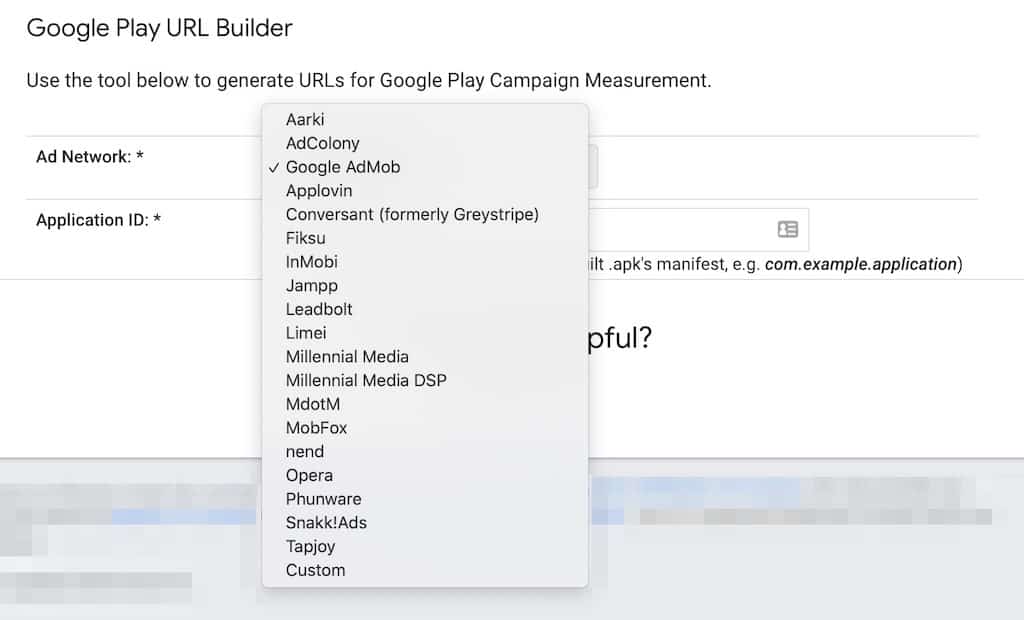 Google Play URL Builder