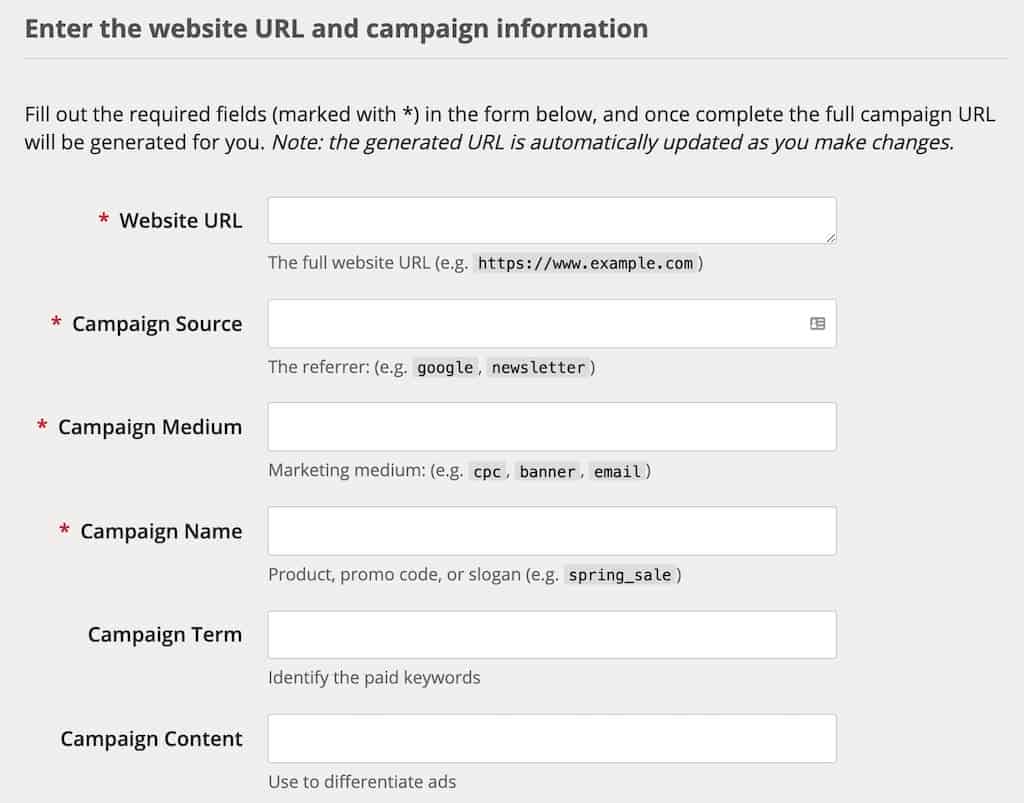 UTM builder