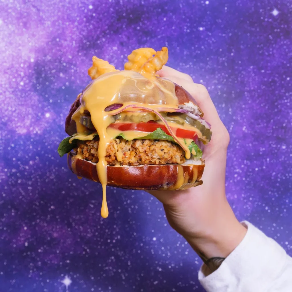 tofurky fondue burger