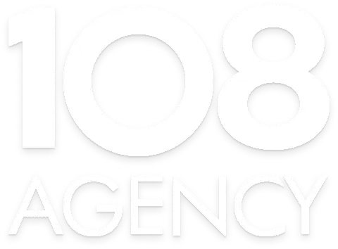1o8 Agency white logo